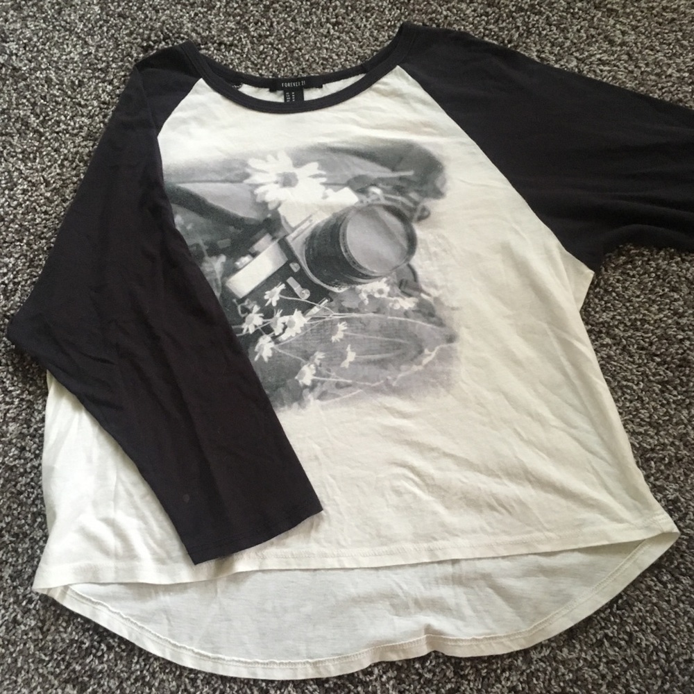 Camera Graphic Baseball Tee